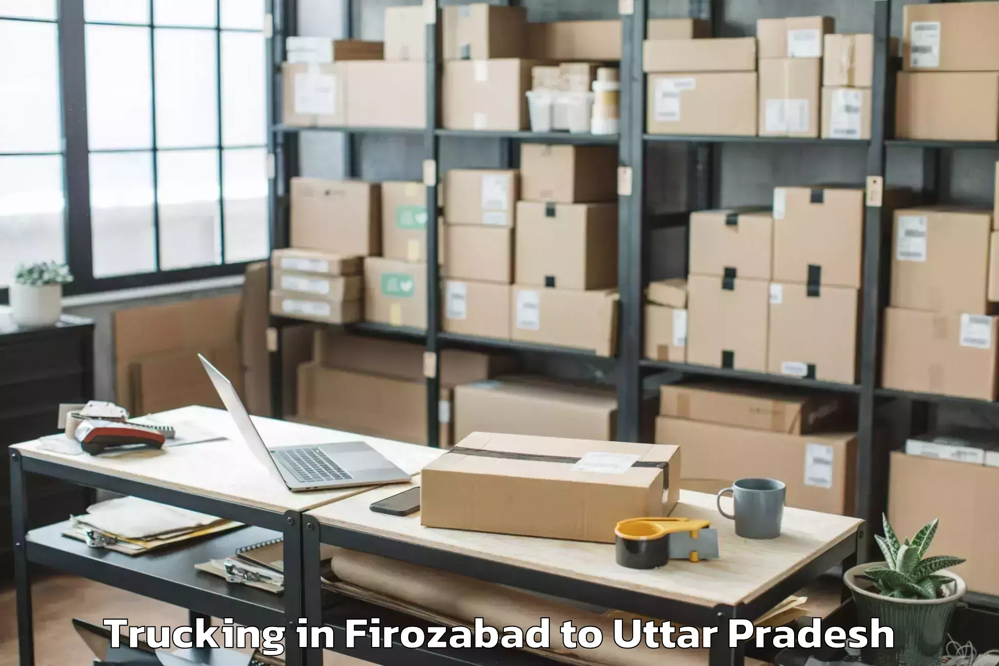 Top Firozabad to Beniganj Trucking Available